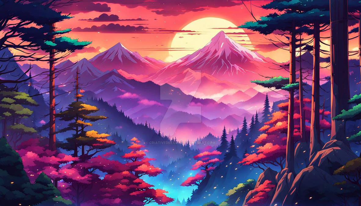 Twilight Serenity: A Vibrant Mountain View by CRIATIVEDREAMER on DeviantArt