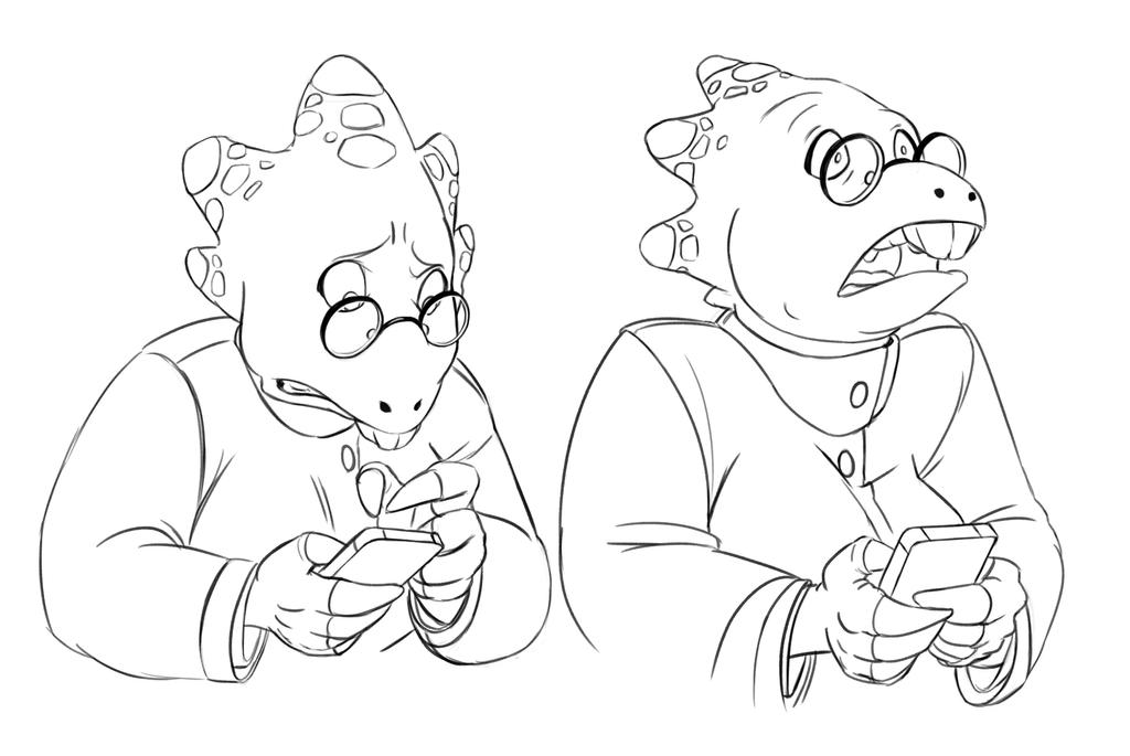 Alphys - Line work by oennarts on DeviantArt