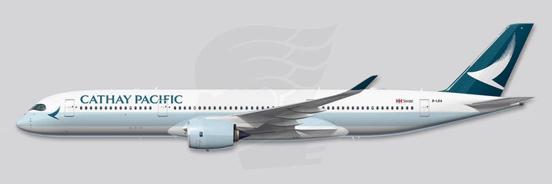 Cathay Pacific A350 illustration