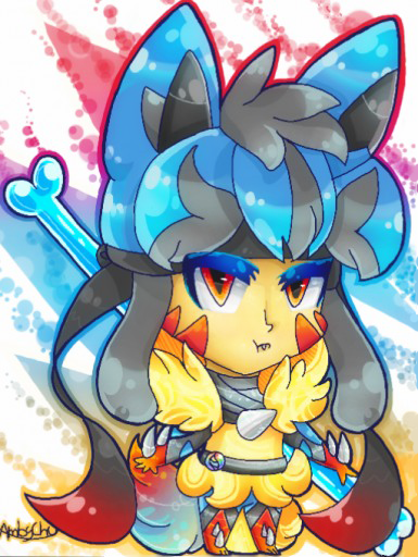 Mega Lucario Gijinka Chibi