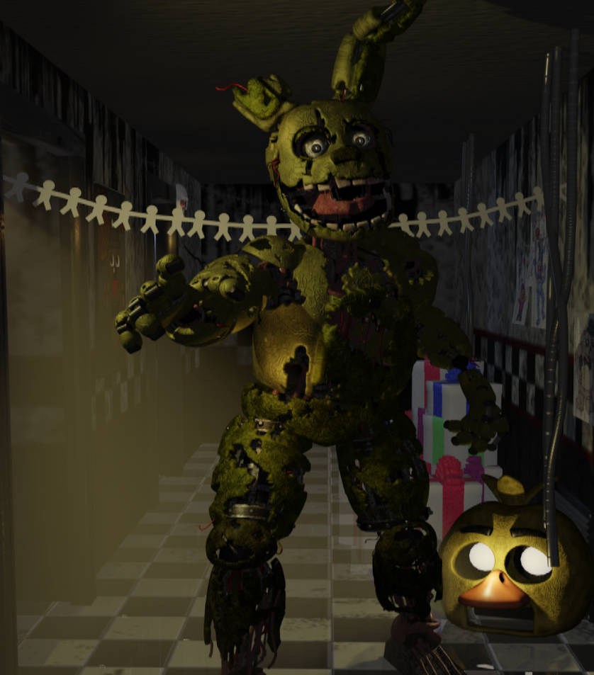 (Blender) FNAF AR Springtrap Loading Screen by Dark9Knight9 on DeviantArt