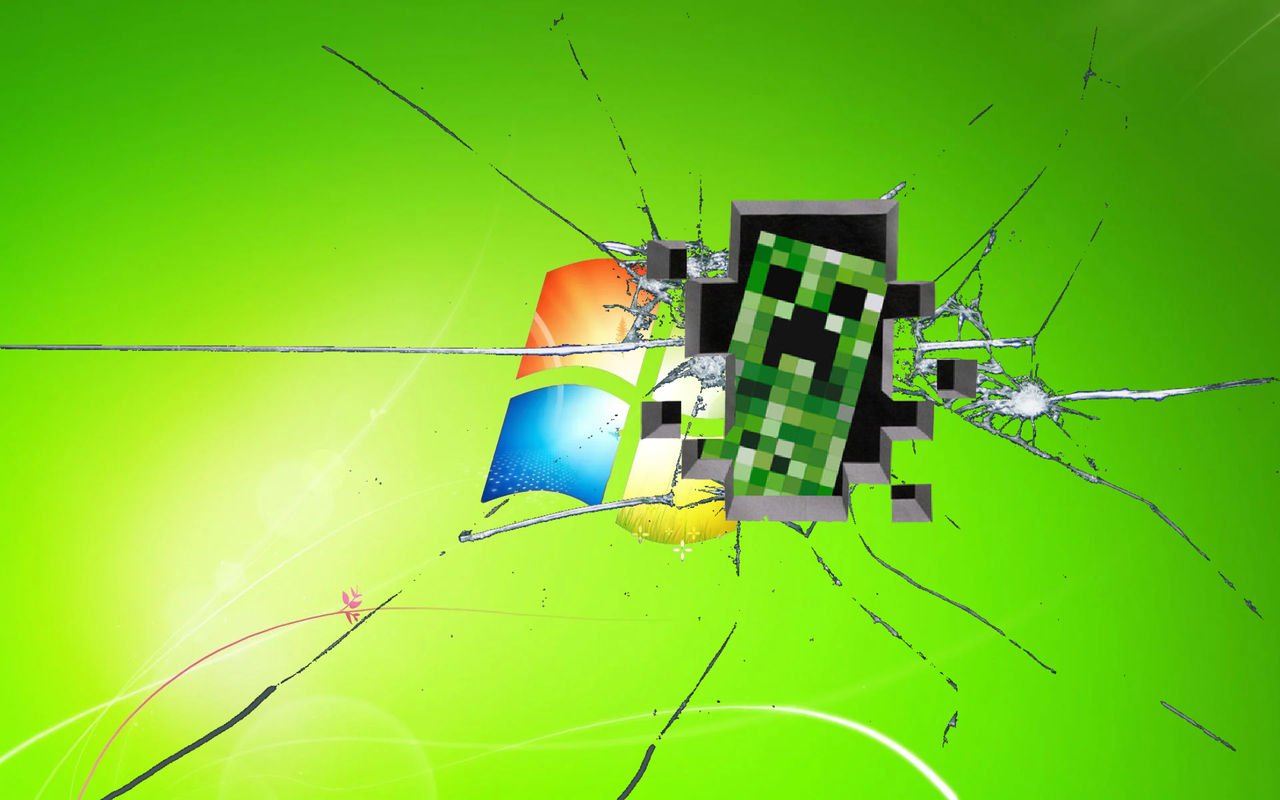 Windows Xp Creeper Minecraft Creeper Inside Wallpaper
