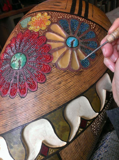 Gourd Inlay Gourd lamp inlay wip 1 by prettyblueraven on DeviantArt