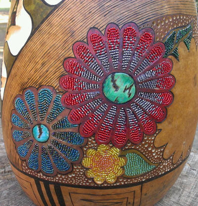 Gourd Inlay Gourd beaded inlay 1 by prettyblueraven on DeviantArt