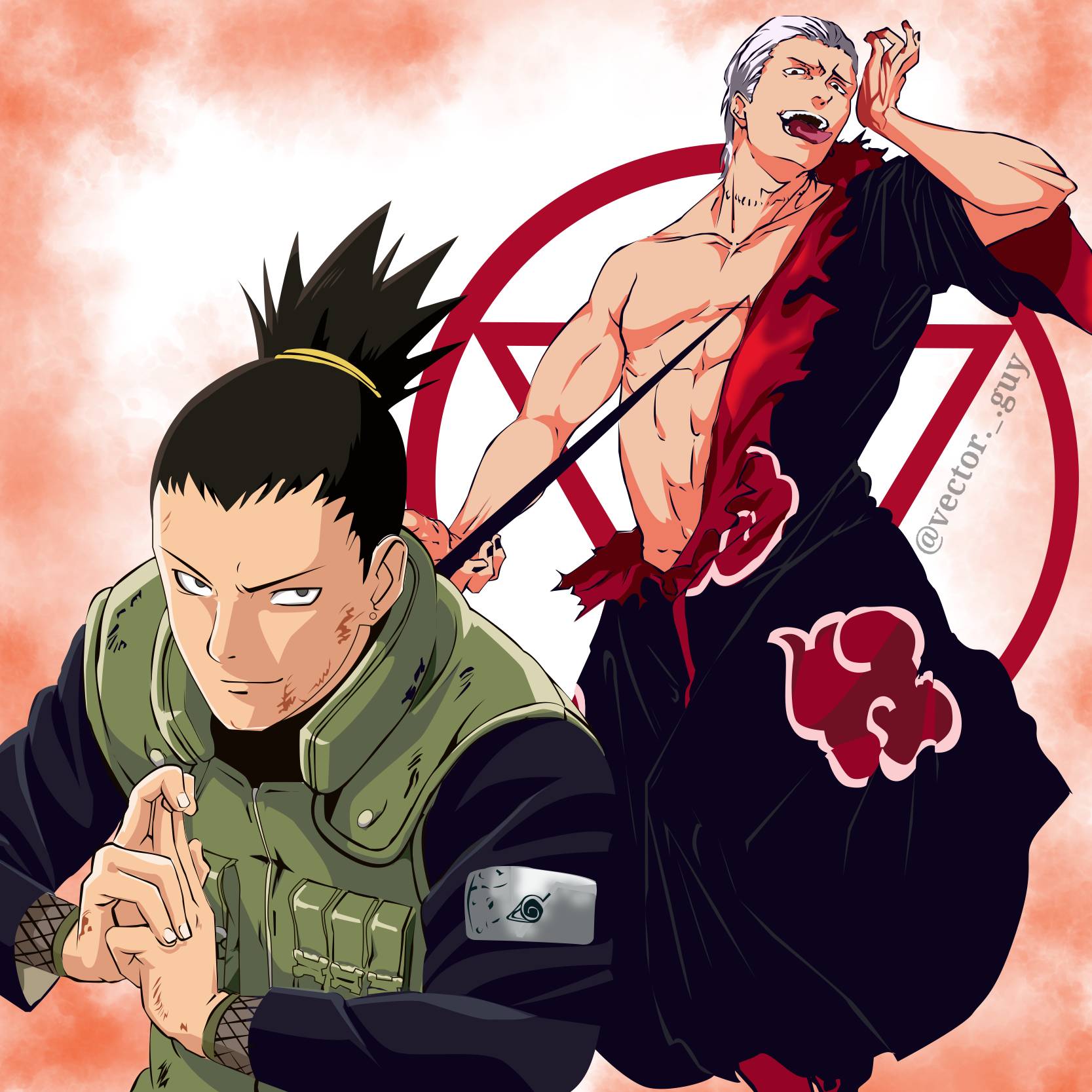 SHIKAMARU X HIDAN #shikamaru #naruto #anime #shippuden #hidan #asuma  #shikaku #chouji 