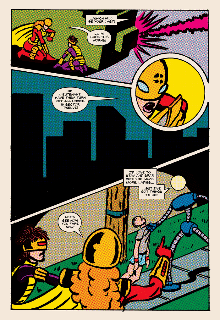 Lady Spectra and Sparky: Symbiotic Man pg. 17