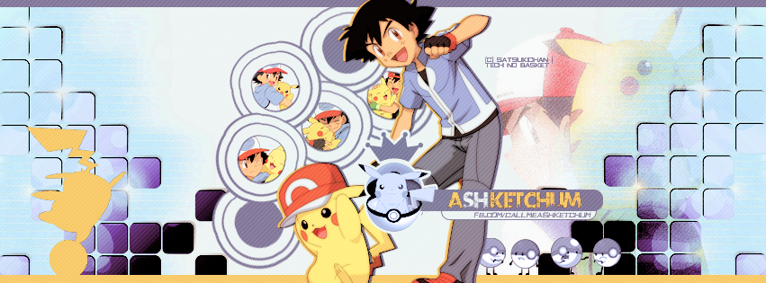 Facebook Cover, Ash Ketchum (1) Vector Style