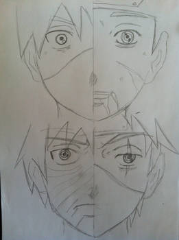 Obito and Kakashi WIP