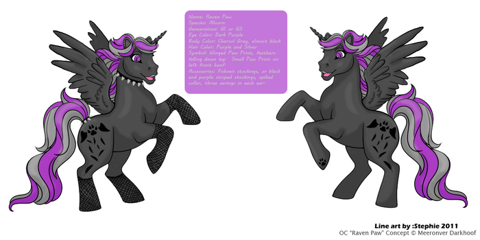 Raven Paw - My Little Pony OC - Character Sheet