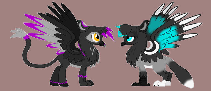 Meer and Kashi as G4 Gryphs