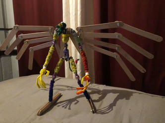Creation with wooden wings experiment