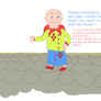 Caillou en tenue pavonien/in Pavonian clothing