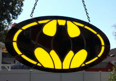 Batman Symbol in Stained Glass