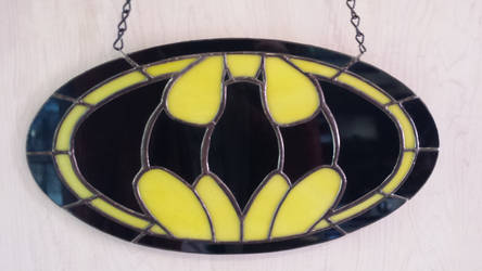 Batman Symbol in Stained Glass