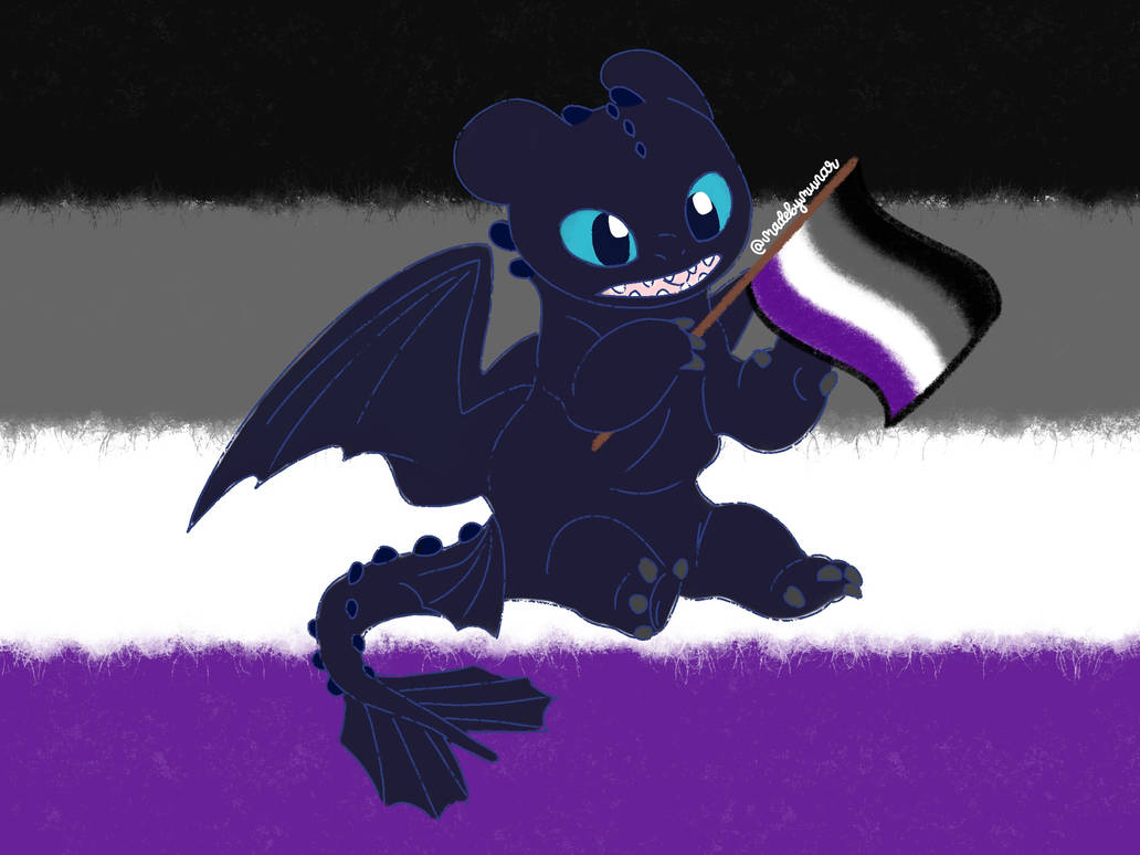 Toothless Flag Pattern Pride flag Asexual- Toothless by andyymunar on DeviantArt