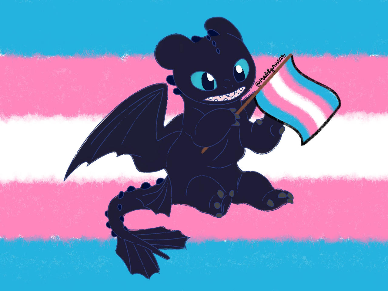 Toothless Flag Pattern Pride flag Transgender - Toothless by andyymunar on DeviantArt