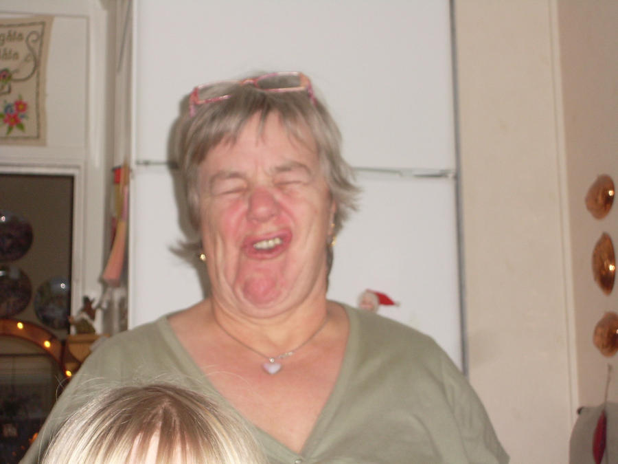 Make a fun face Grandma!