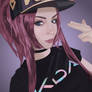 Kda Akali Cosplay Illustration
