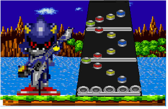 metalsonic playing guitar hero