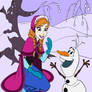 Meeting Olaf (Coloring Page)