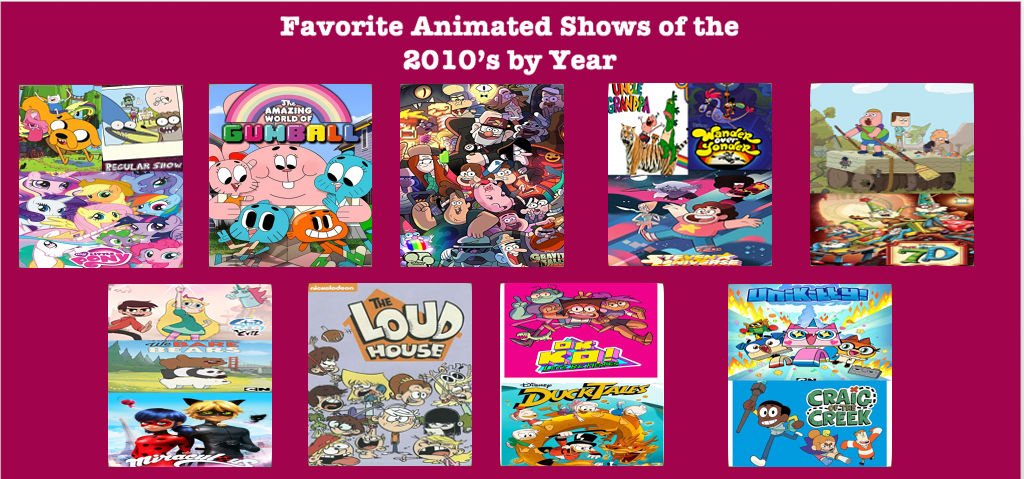 My Favorite Animated Shows of the 2010's by Daniarts19 on DeviantArt