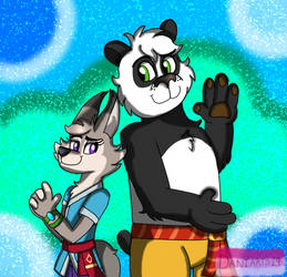 Master Panda and his student (AT)