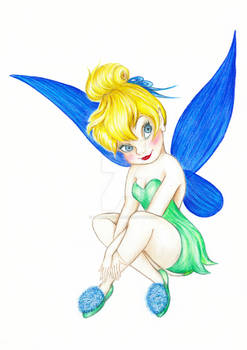 Tinkerbell Sitting in Color