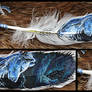 Paint on feather: White Wind