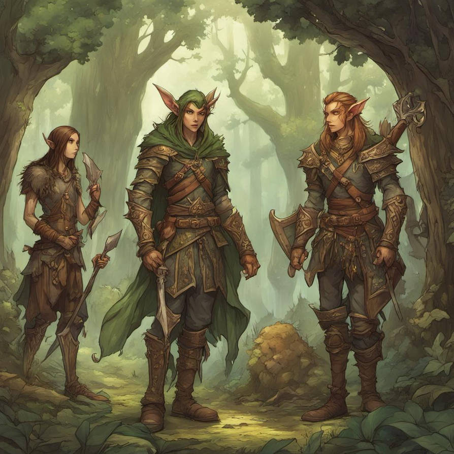 Wood Elf Scouts and Ranger by FairyOfThundera22 on DeviantArt