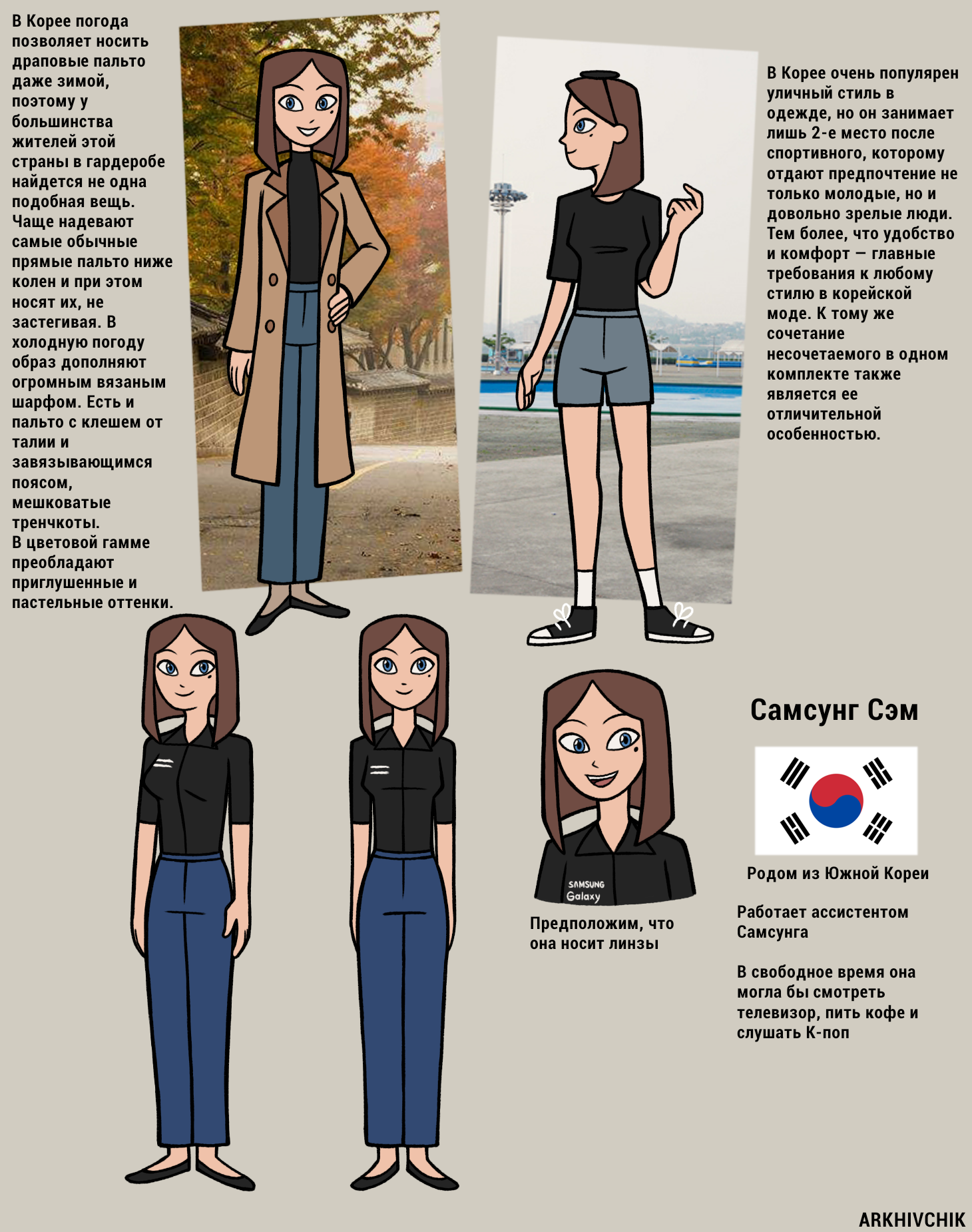 Headcanon reference of Samsung Sam by Arkhivchik on DeviantArt