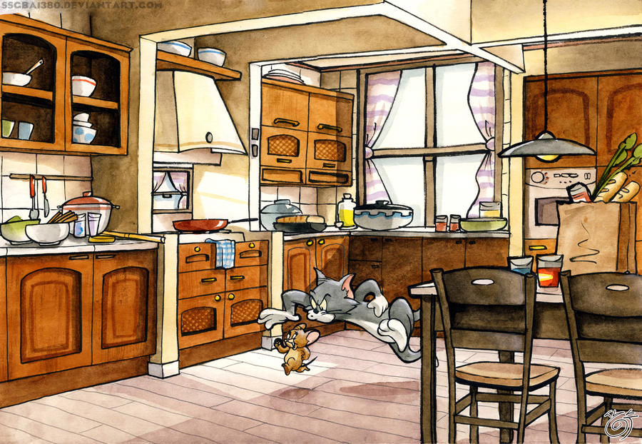 Tom and Jerry kitchen