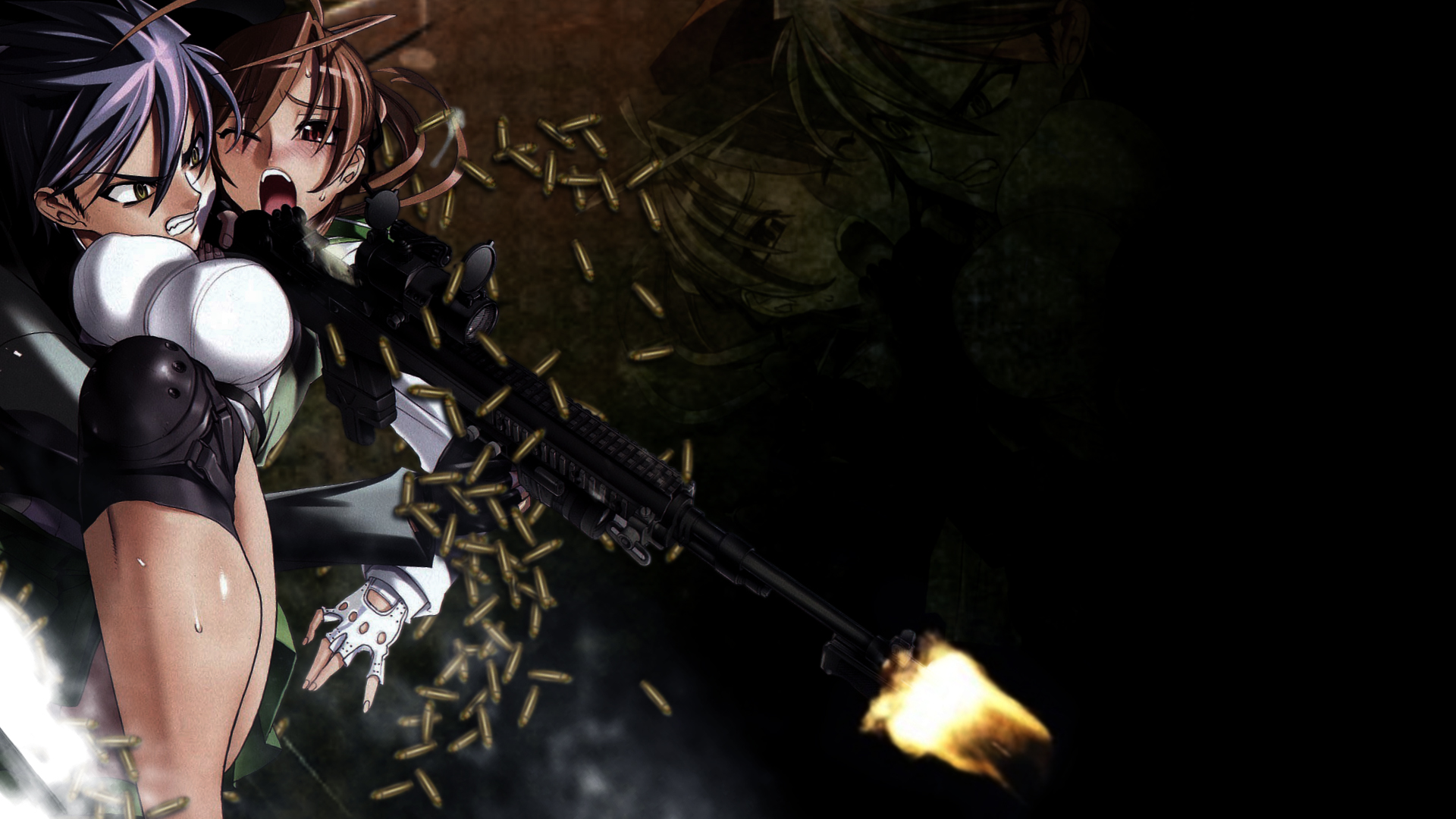 H.O.T.D, takashi, busujima, highschool of the dead, takagi, rei, saeko,  anime, HD wallpaper