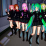 MMD After School Girls Line Up