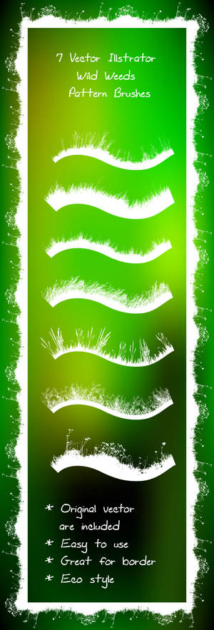 Wild Weeds Brushes -   Vector Illustrator  Brushes