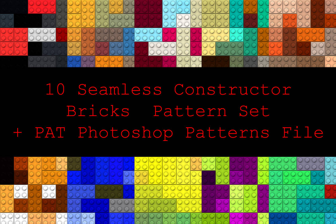 Brick Pattern Module 10 Seamless Constructor Bricks Pattern Set + PAT P by Kseniya-Omega on ...