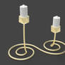 Scroll Candelabrum 3D Printing Candle Holder