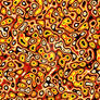 Abstract fractal red and yellow distorted
