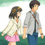 Haruhi x Kyon lovely walk