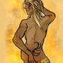 Zevran's Seductive Lower Back Tattoo