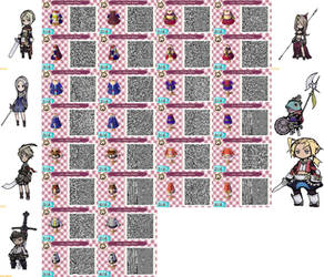 ACNL- Legend of Legacy Main Character Outfits by ACNL-QR-CODEZ