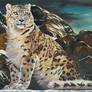 Oil painting-Mountain spirit Snow leopard