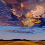 Oil painting - Desert clouds