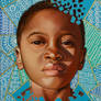 Oil painting - African girl portrait
