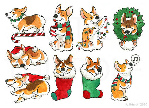 Christmas Corgis