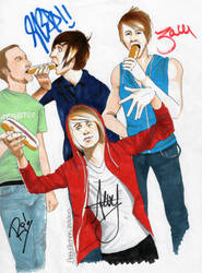 Signed All Time Low drawing.
