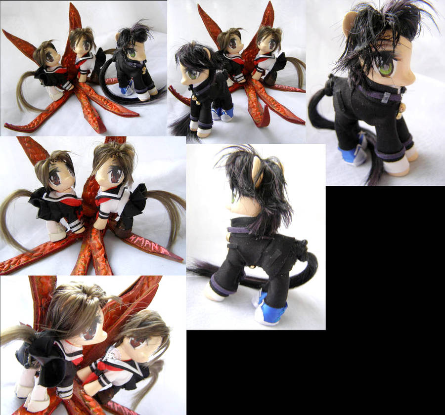 A.I.C.O. Incarnation custom pony set by LightningSilver-Mana