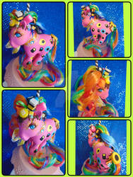 Rainbow Kawaii Licorice Custom Pony by LightningMana-Crafts