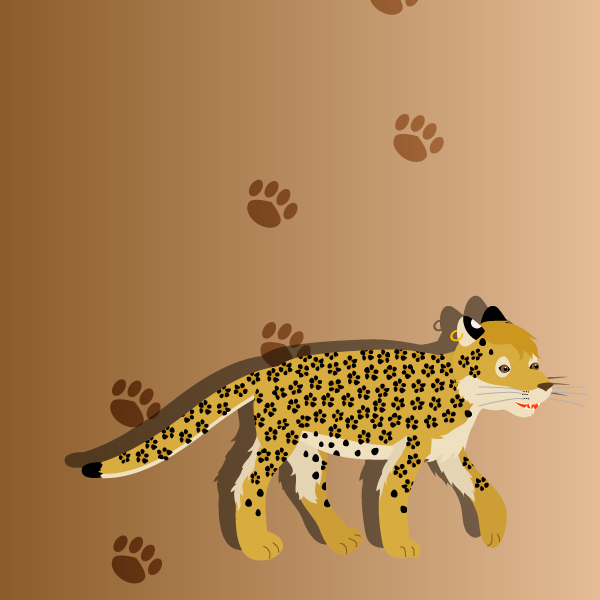 Cartoon Style Leopard