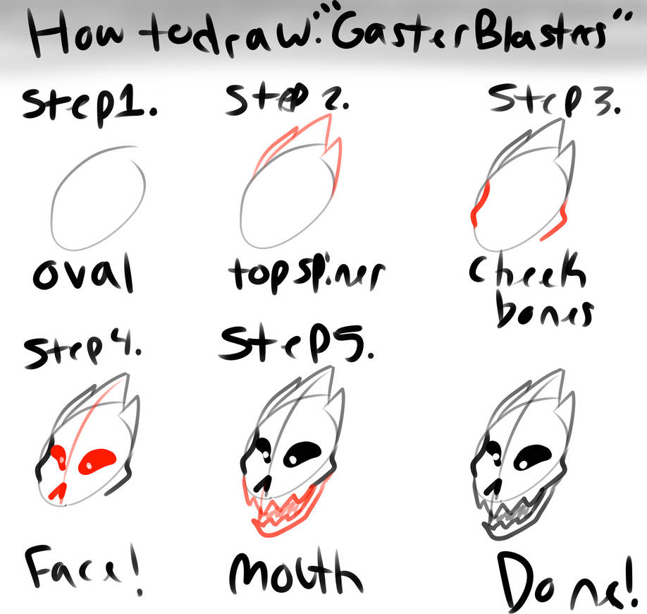 How to draw: Gaster Blasters by ReneeTheEchidnaFox14 on DeviantArt