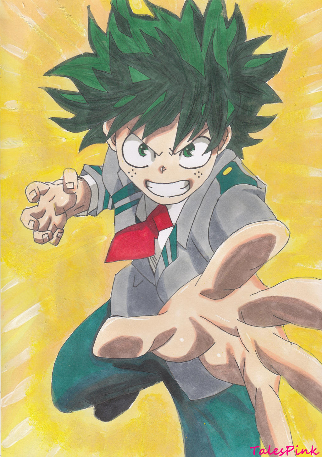 Speed Drawing My Hero Academia Izuku Midoriya By Talesofpinkanime